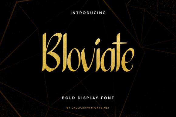 Bloviate Font: Bold Lettering for Crafters