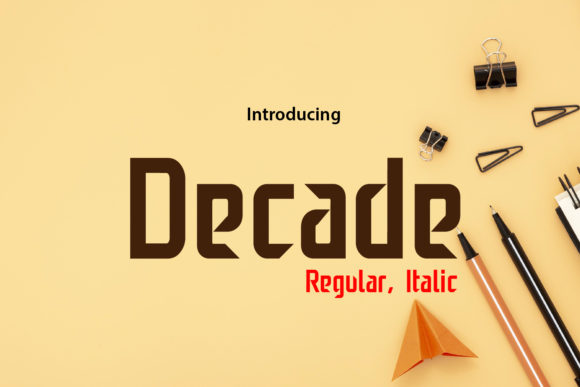 Decade: A Minimalist Display Font for Modern Web Design