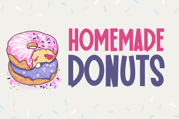 Homemade Donuts: A Sweet Display Font for Crafters