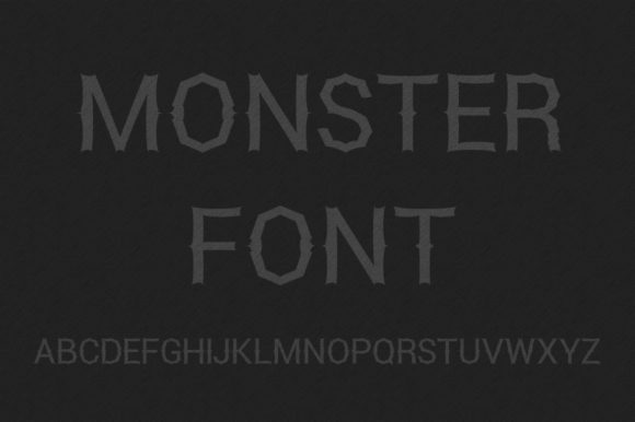 Monster Font with Black Background: A Bold Typeface for Web