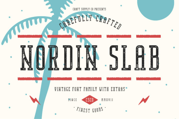 Nordin Slab: A Vintage Display Font for Bold Campaigns